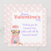 Rosa Gumball-Maschine Feiertagskarte (Vorne/Hinten)