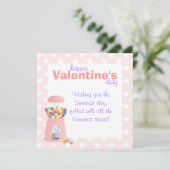 Rosa Gumball-Maschine Feiertagskarte (Stehend Vorderseite)