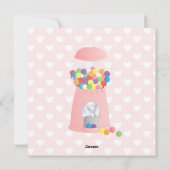 Rosa Gumball-Maschine Feiertagskarte (Rückseite)