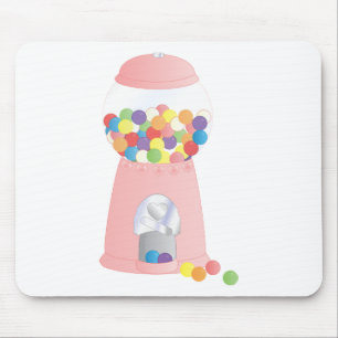 Rosa Gumball-Maschine Mousepad