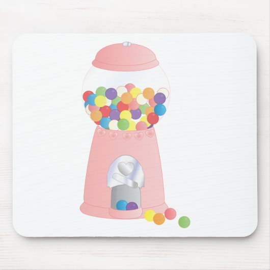 Rosa Gumball-Maschine Mousepad (Vorne)