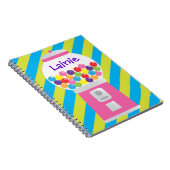 Rosa Gumball Maschinen-personalisiertes Notizbuch Notizblock (Rechte Seite)