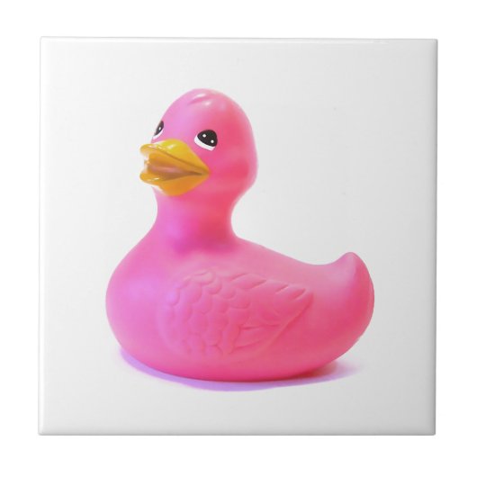 Rosa Gummi Duck Fliese (Vorderseite)