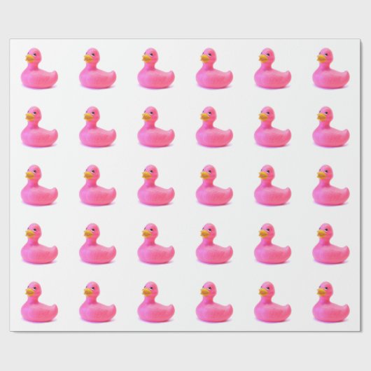 Rosa Gummi Duck Geschenkpapier (Flach)