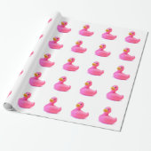 Rosa Gummi Duck Geschenkpapier (Ungerollt)