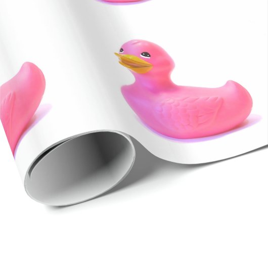 Rosa Gummi Duck Geschenkpapier (Rolleneckpunkt)