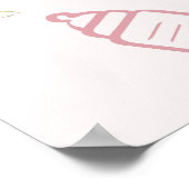 Rosa Gummibärchen-Wolken-Stern Trinke-mich Poster (Ecke)