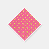 Rosa Gummiente Serviette (Ecke)