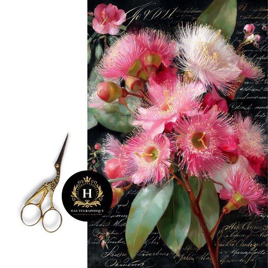 Rosa Gumnut Decoupage Seidenpapier