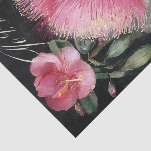 Rosa Gumnut Decoupage Seidenpapier (Ausschnitt)