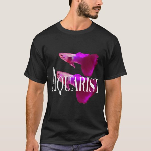 Rosa Guppy-Fisch T-Shirt (Vorderseite)