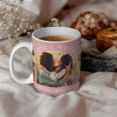 Rosa gürtelelegante Arschvielfalt mit bestem Foto Kaffeetasse