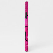 rosa gürtelige Telefonzelle/ blendendes Herz iPhone Hülle (Rechte Seite)