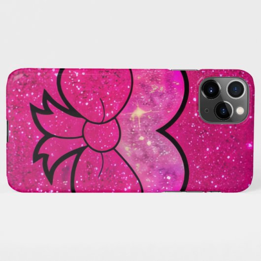 rosa gürtelige Telefonzelle/ blendendes Herz iPhone Hülle (Rückseite (Horizontal))