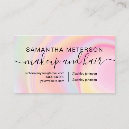 Rosa, gürteliger Regenbogen, Marmor Terminkarte (Rückseite)