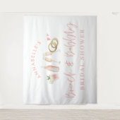 Rosa gürtelndes Brautparty Wandteppich (Vorderseite)