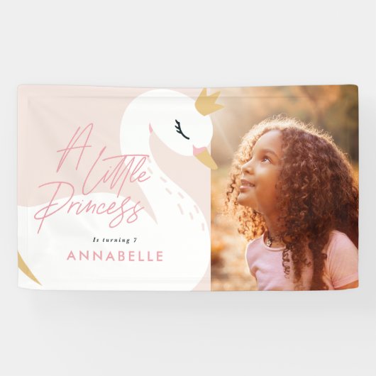 Rosa, gürtnisch elegantes Foto schönes Party Banner (Horizontal)