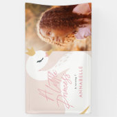 Rosa, gürtnisch elegantes Foto schönes Party Banner (Vertikal)