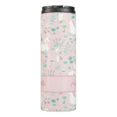 Rosa, gürtnisch niedliche Schwan, elegant und blüh Thermosbecher (Rückseite)