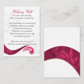 Rosa Gute-Karten Begleitkarte (Vorne/Hinten)