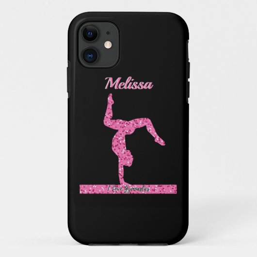 Rosa Gymnastik Girl Sparkle Balancebar Case-Mate iPhone Hülle (Rückseite)
