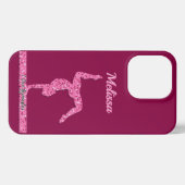 Rosa Gymnastik Girl Sparkle Balancebar iPhone Hülle (Rückseite (Horizontal))
