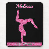 Rosa Gymnastik Girl Sparkle Balancebar Mousepad (Vorne)