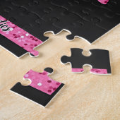 Rosa Gymnastik Girl Sparkle Balancebar Puzzle (Seite)