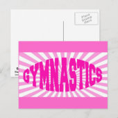 Rosa Gymnastik Postkarte (Vorne/Hinten)