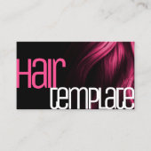 Rosa Haar Moderne Neonfarben Friseur Visitenkarte (Vorderseite)