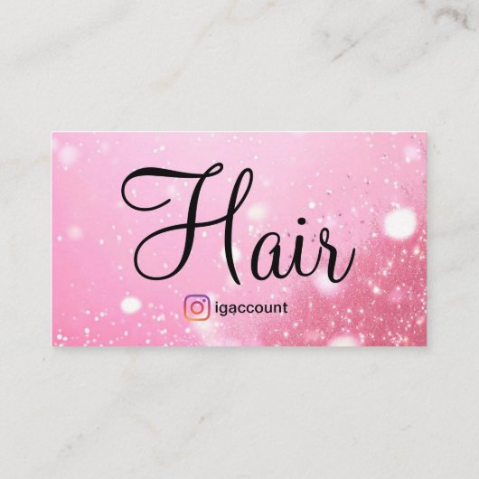 Rosa Haar Stylist Haar Salon Visitenkarte (Rückseite)