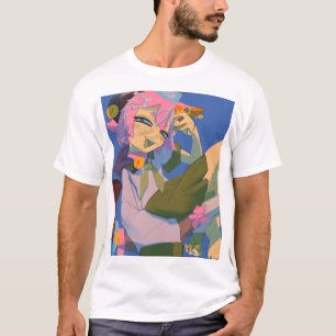 Rosa Haarbild Catgirl Saikotic Çardyne Men-T - Shi T-Shirt