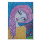 Rosa Haarbügel, 4x6 Druck (Vorne)