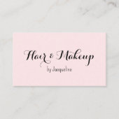 Rosa Haare Makeup Schönheitssalon Einfach Visitenkarte (Vorderseite)