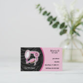 Rosa Haare Salon Karten mit Terminvereinbarung auf (Stehend Vorderseite)