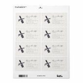 Rosa Haare Stylist mit Weißer Schere Salon (Vorne)