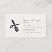 Rosa Haare Stylist mit Weißer Schere Salon Visitenkarte (Vorderseite)