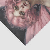 Rosa haariger Frühling Goth Fairy Decoupage Seidenpapier (Ausschnitt)