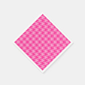 Rosa Hahnentrittmuster Karierter Karo Serviette (Ecke)