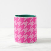 Rosa Hahnentrittmuster Karierter Karo Tasse (Zentrum)
