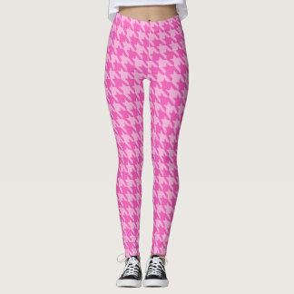 Rosa Hahnentrittmuster Leggings von Francoise