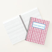Rosa Hahnentrittmuster Notebook Notizblock (Innenseite)