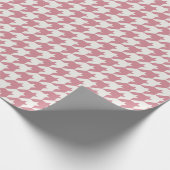 Rosa Hahnentrittmuster-Textilmuster Geschenkpapier (Ecke)