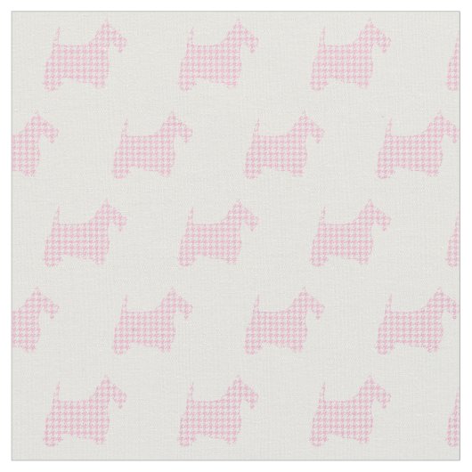 Rosa HahnentrittmusterScotties Stoff (Nahaufnahme)