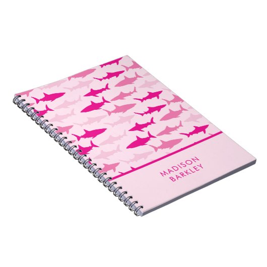 Rosa Haie Niedliche Kid's Notizblock (Rechte Seite)