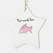 Rosa Haifisch Keramikornament (Links)