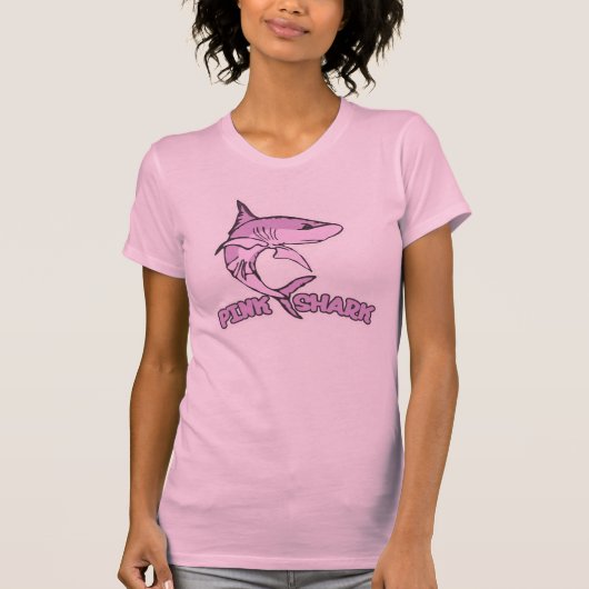 Rosa Haifisch-T - Shirt (Vorderseite)
