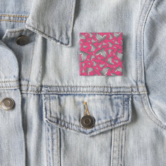 Rosa Haifischmuster Button (Beispiel)