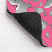Rosa Haifischmuster Mousepad (Ecke)