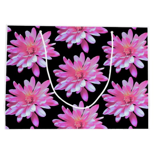 Rosa Halbbild Große Geschenktüte (Rückseite)